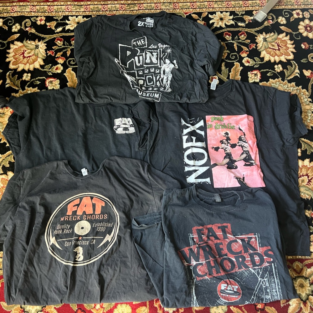 Lot of 5 Fatwreck, nofx T-shirts Size XXL 
All 5 shirts for $30